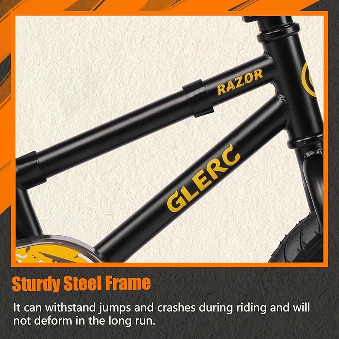 Glerc Kids Bike for Ages 1-8 Years Old, 12-16 Inch BMX Style Kids Bicycle with Training Wheels, Boys Bike for Children and Toddler, Multiple Colors