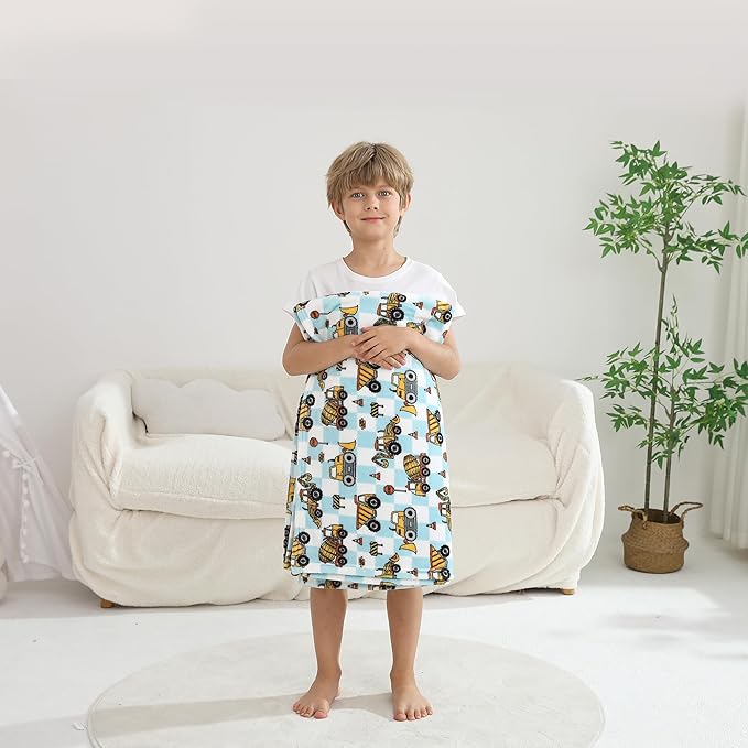 Softan Kids Throw Blanket for Girls & Boys, Warm Soft Toddler Fleece Blankets for Sofa Couch Bed, Cozy Fuzzy Plush Flannel Kids Throw Blanket for Daycare & School - Excavator 50x60 inches