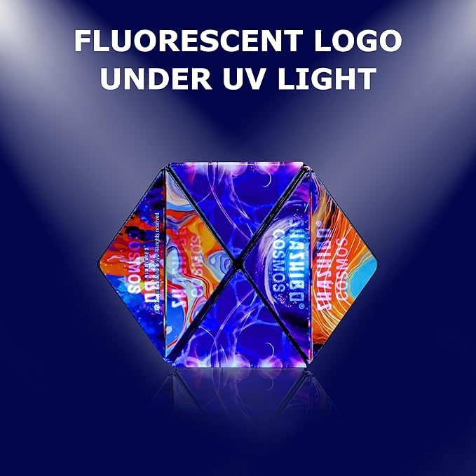 Shashibo Shape Shifting Box - Award-Winning Fidget Toy w/ 36 Rare Earth Magnets - Fidget Cube Transforms Into Over 70 Shapes, Sensory Toy Gift for Kids, Teens, and Adults (Cosmos)