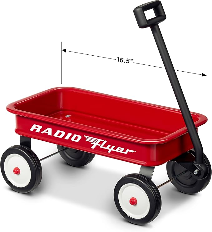 Radio Flyer 16.5 Inch Kids Wagon (Amazon Exclusive), Toy Wagon for Kids, Rolling Cart, Carts with Wheels, for Ages 1.5+ Years