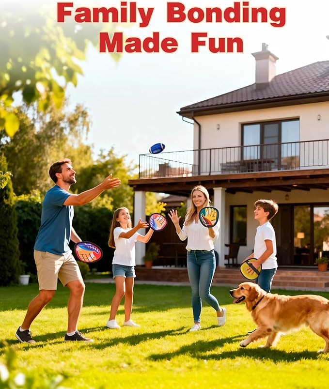 JoyCat Toss and Catch Ball Game Set,Kids Toddler Baseball Glove,Beach Yard Games,Sports&Outdoor Kids Toys,Birthday for 3 4 5 6 7 8 9 10+Year Old Boys Girls