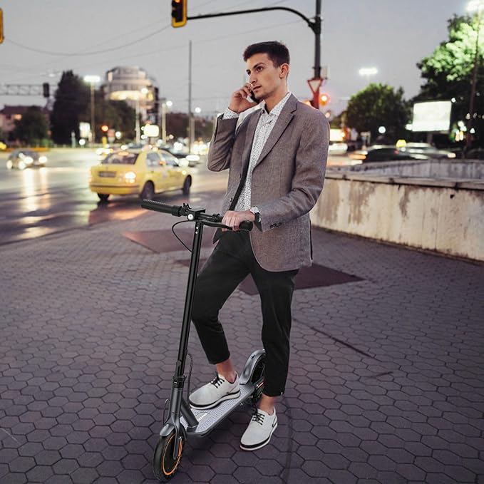 VOLPAM Electric Scooter, 350W/500W Powerful Motor, 8.5"/10" Solid Tires, 19/22Mph, 28/21/12 Miles Range,Dual Braking