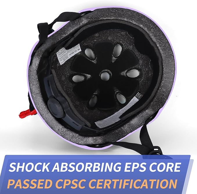 BURSUN Kids Bike Helmet Ventilation & Adjustable Toddler Helmet for Ages 2-14 Kids Boys Girls Multi-Sport Helmet for Skateboard Roller Skateing Bicycle Scooter blance Bike