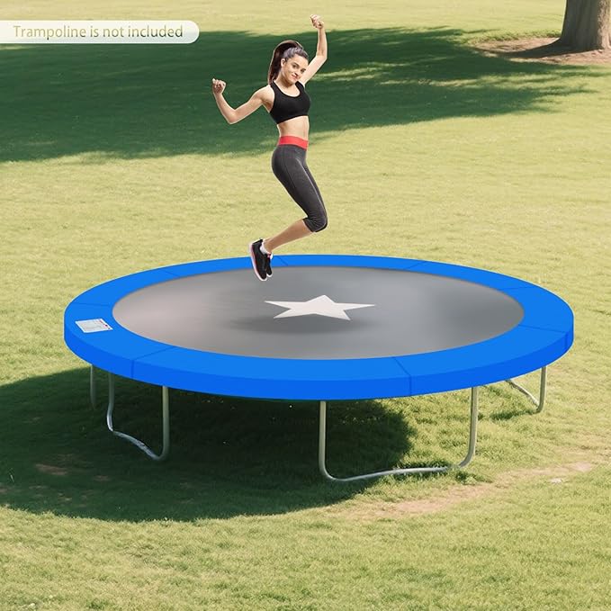 Eapmic Trampoline Pad Replacement, Trampoline Safety Pad, Spring Cover for 8ft 10ft 12ft 14ft 15ft 16ft Round Trampoline with Waterproof Foam Padding, Universal Trampoline Accessories