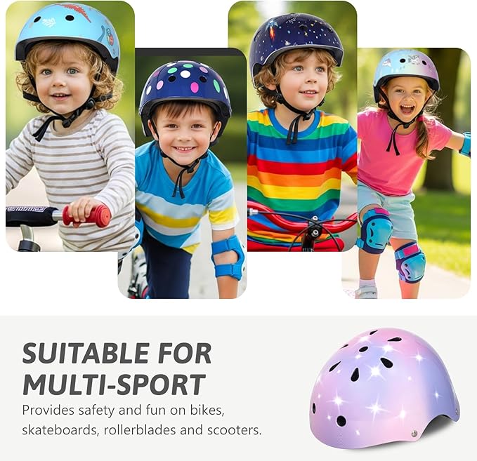 Kids Toddler Bike Helmet for Boys Girls, Adjustable Bicycle Helmet from Infant Baby to Children, Multi-Sport for Scooter Skateboard Roller/Inline Skate