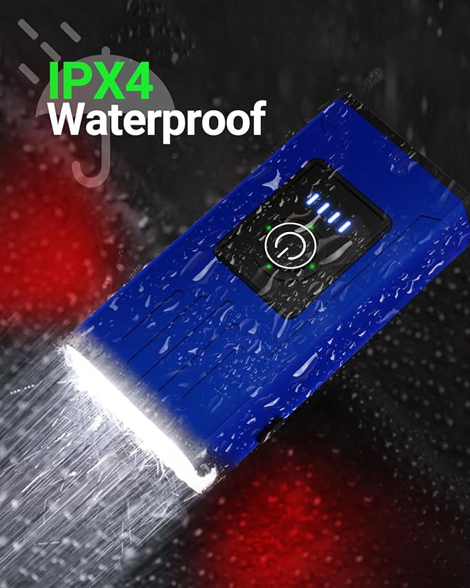 Victoper Bike Light, High Lumens Super Bright Bicycle Lite, 6+4 Modes USB Rechargeable Bike Headlight & Taillight Set, Waterproof Safety Bike Front & Rearlight for Road, Mountain, Night Riding