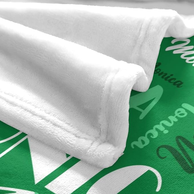 Name Blanket Personalized Blanket for Adult Kids Flannel Customize Throw Blanket Custom (Color 22, 60 x 80 Inches)