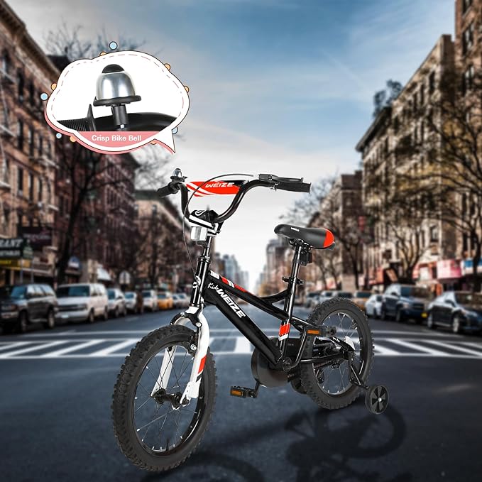 WEIZE Kids Bike,14 16 20 Inch Children Bicycle for Boys Girls Ages 3-12 Years Old, Rider Height 32-60 Inch, Coaster Brake, Multiple Color Options