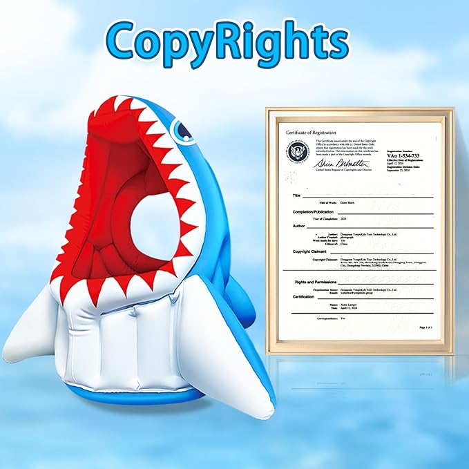 Inflatable Pool Floats, Kids Swimming Pool Toys 3-in-1 Shark Basketball & Football & Head Hoop for 3 4 5 6 7 8 Years Boys Girls Beach Backyard Party Water Games Birthday Gift