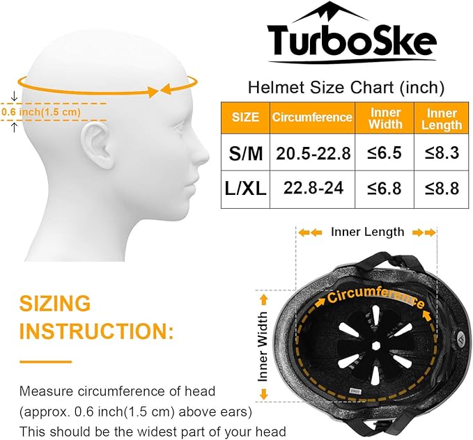 Skateboard Helmet, BMX Helmet, Multi-Sport Helmet, Bike Helmet for Kids, Youth, Men, Women