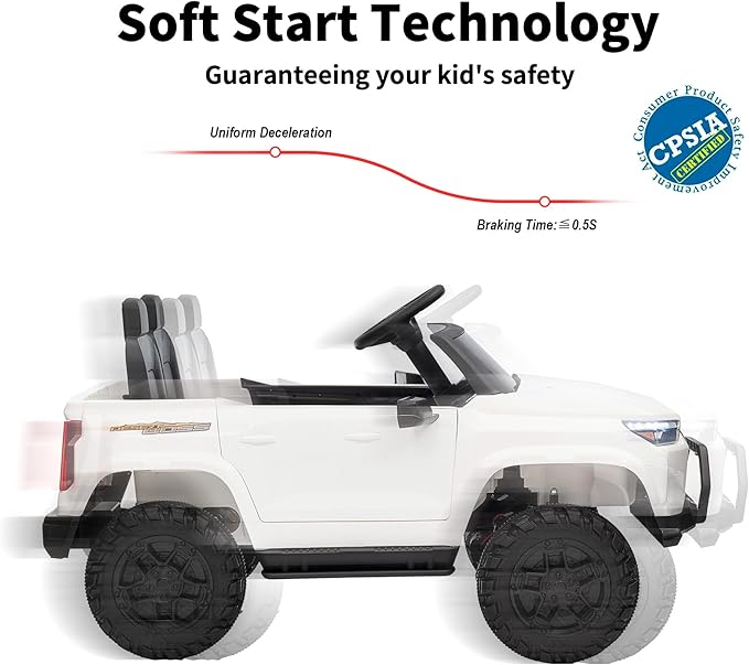 24V 10Ah Ride on Toy for Big Kids, 4WD 2 Seater Electric SUV Kids Car to Drive with Remote Control, 4x200W Motors - White