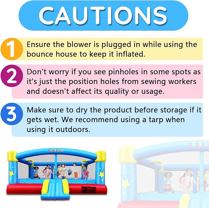 Big Inflatable Bounce House for Party Fun,15ft x 14.8ft,Double Basketball Hoop,Throw Ball Game,Reinforced PVC Bounce Floor,Jumping Bouncy Castle Holds 6 Kids