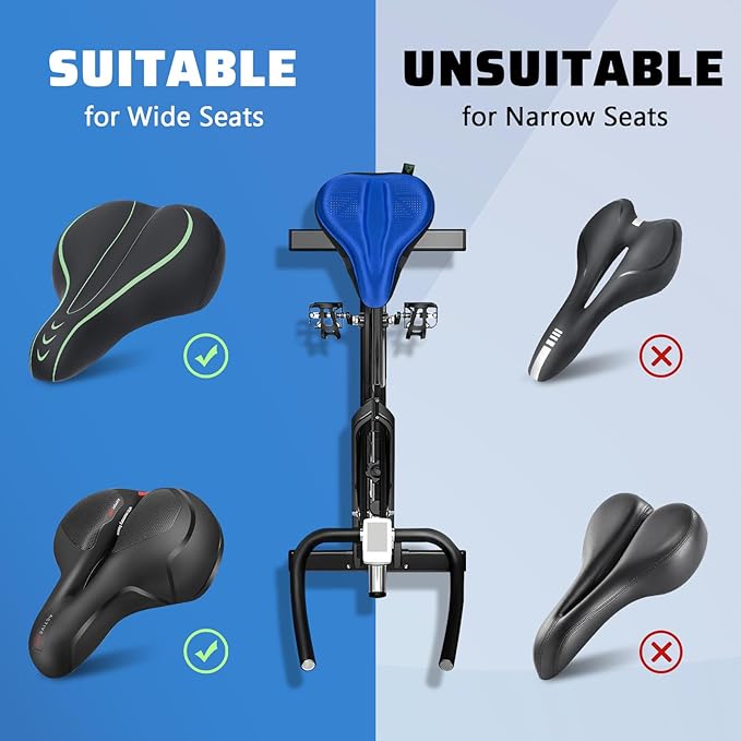 Zacro Bike Seat Cushion - Padded Gel Bike Seat Cover for Men & Women, Padding Bicycle Saddle fit with Peloton/Spin Stationary Exercise/Mountain Road Cycling Bike