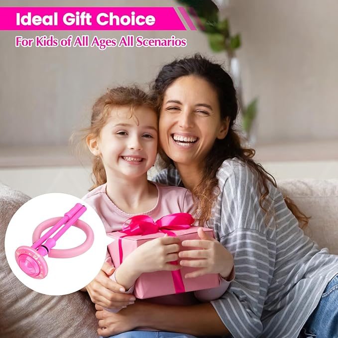 Skip Ball - Foldable Colorful Flash Wheel Indoor Outdoor Game Fitness Toys for Kids, Cool Kids Toys Christmas Birthday Gifts for Girls Boys Age 6 7 8 9 10+ Year Old