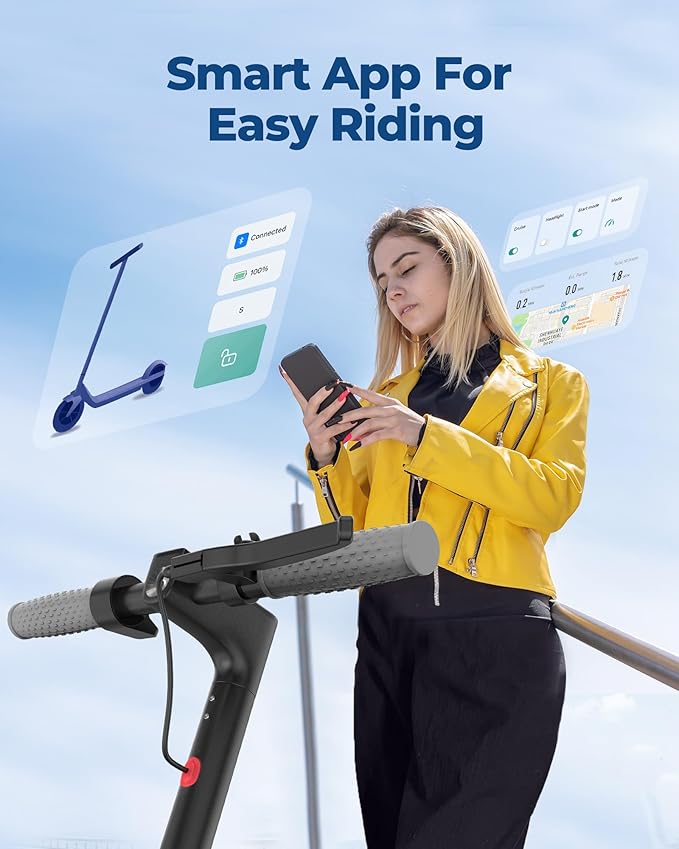 VOLPAM Electric Scooter, 350W/500W Powerful Motor, 8.5"/10" Solid Tires, 19/22Mph, 28/21/12 Miles Range,Dual Braking