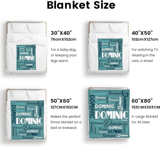 Dr.TOUGH Personalized Name Blanket Personalized Blanket for Adult Kids Flannel Customized Personalized Blankets and Throws