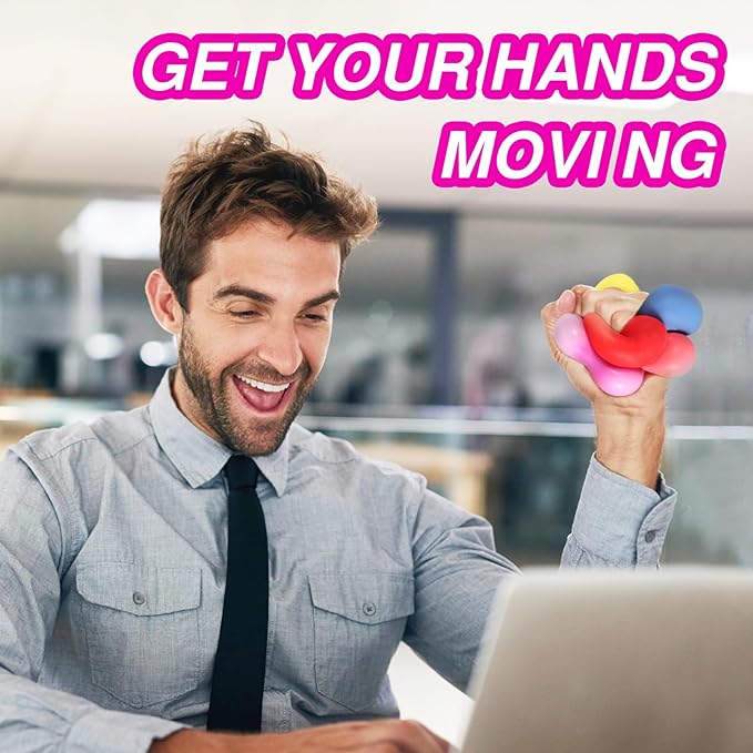 24 Pack Slow Rising Stress Cube , Dough Stress Balls Soft Fidget Squishy Toys for Anxiety Relief, Pull Stretch Classroom Prize Party Favors Toys for Kids