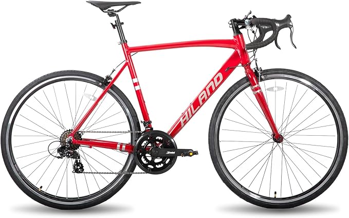 HILAND 700c Road Bike 14 Speed, Aluminum Frame Racing Bike, City Commuter Bicycle for Men Women