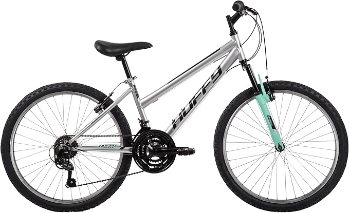 Huffy Stone Mountain Hardtail Mountain Bike for Boys/Girls/Men/Women, 20"/24"/26" Sizes, 6 or 21 Speed Shimano Twist Shifting, Front or Dual Suspension, Comfort Saddle, Sleek Colors