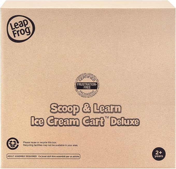 LeapFrog Scoop and Learn Ice Cream Cart Deluxe (Frustration Free Packaging), Pink