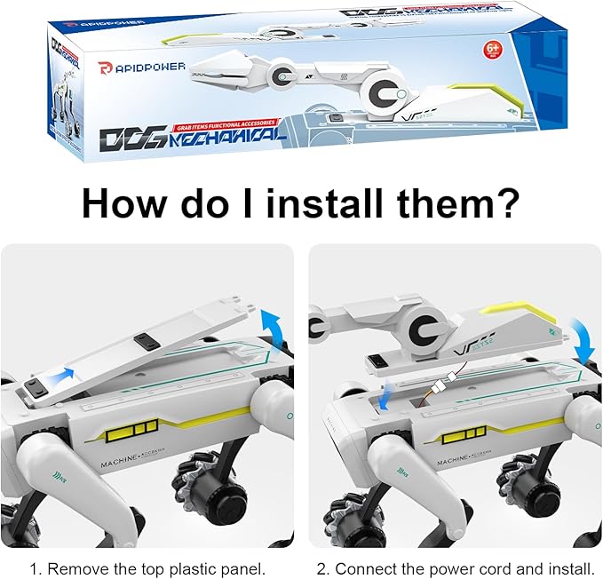 Interchangeable Gripper Claws for Robotic Dog - Durable Replacement Attachment: Perfect for Picking Up Flowers or Small Greeting Cards, Compatible with Base Model, for Kids Ages 6 and Up