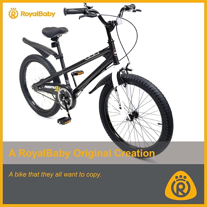 RoyalBaby Kids Bike EZ Balance to Pedal Dual Handbrake Toddlers Boys Girls Bicycle 12-20 Inch for Age 3-10 Years