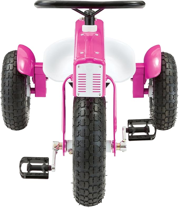 Tricam Kids 22 Inch Steel Ride On Tractor Tricycle, Toddler Bike for Ages 2-5, Pink