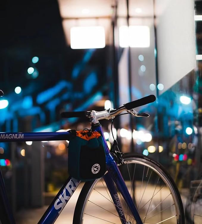 Bike Stem Bag,Bike Handlebar Bag,Top Tube Bike Bag,Waterproof Bicycle Frame Bag,Bike Bags for Bicycles,bicycle basket,Bike Snack Bag, Accessories For cycling(Large black)