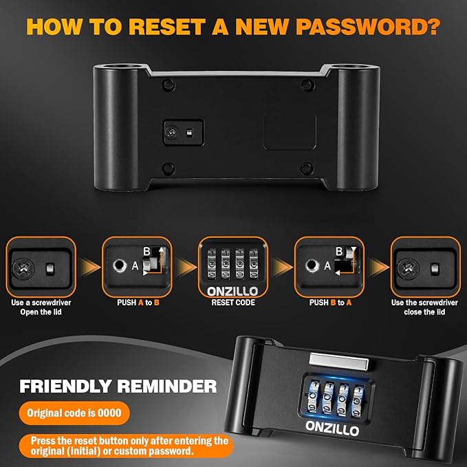 Bike Lock, Heavy Duty Bicycle Locks Anti Theft with Security Steel Cable, 4-Digit Resettable Combination U Lock 16.5mm Shackle, Combo Long Bike U Lock Keyless for Bike MTB Road Outdoor & Door