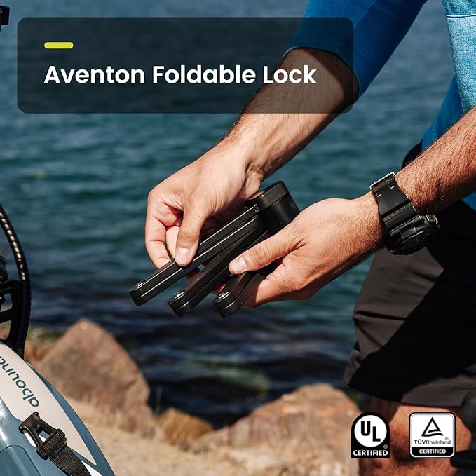 Aventon Folding Lock,Bike Locks Heavy Duty Anti Theft for 8.5mm Thick Steel Bars,Bike Lock with Key of Electric Dirt Bike and Heavy Duty Bike