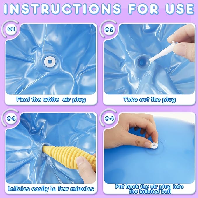 Meooeck 9 Pcs Hopper Ball Carnival Outdoor Game 22 Inch Jumping Hopping Outdoor Bouncy Ball with Handles and Air Pump for Sports School Games Exercise(Macaron Color)