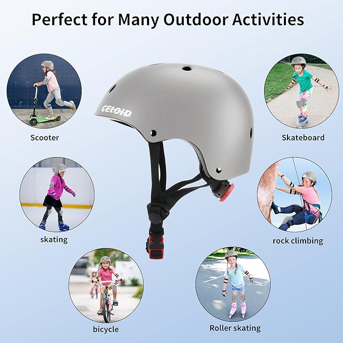 Kids Bike Helmet,Toddler Skateboard Helmets for Ages 2-3-5-8-14 Years Boys Girls,Adjustable Multi-Sport Bicycle Skateboarding Football Roller Skating Scooter Rollerblade Balance Bike Helmet