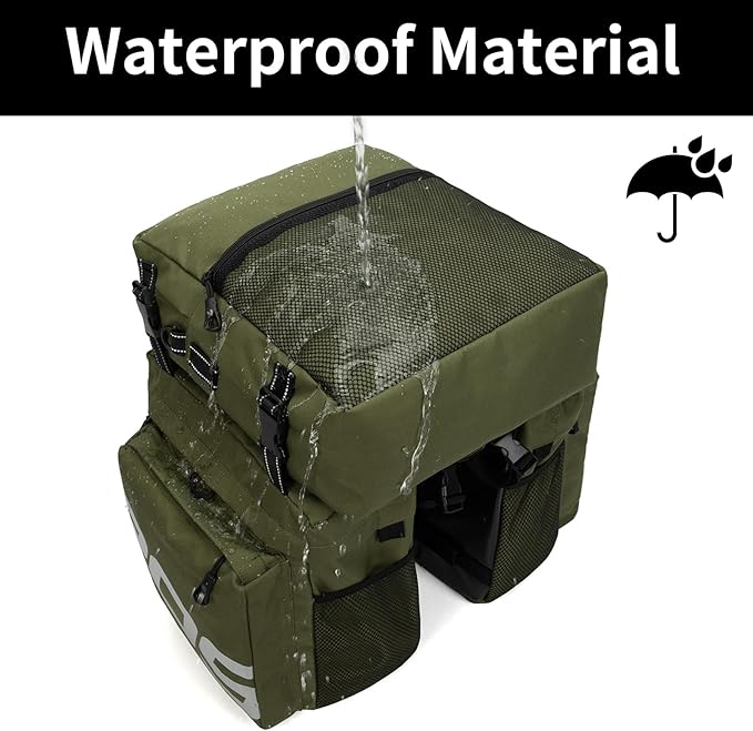 Roswheel Bike Bag Accessories Panniers for Bicycle Rear Rack Bag 50L Waterproof Mountain Electric Bike Saddle Bags for Cycling Traveling Commuting