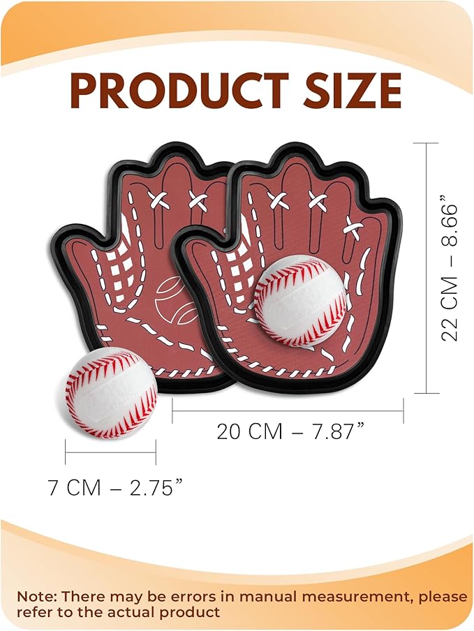 Toss and Catch Ball Game for Kids 3-8, Pool & Beach Ball Game, Outdoor Sports Toy with 2 Soft Sticky Balls & 2 Upgraded Paddles, Ages 3-8+