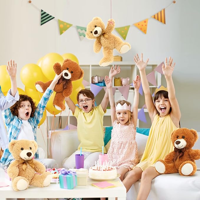 MaoGoLan 12 Pack Teddy Bears in Bulk 14 inch Stuffed Animals Set for Kids Small Stuffed Bears Bulk Teddy Bear for Wholesale, Baby Shower Decorations Christmas (Machine Washable)