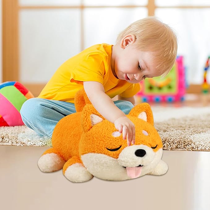 14 Inch Shiba Inu Plushie Doll - Soft Stuffed Animals Dog Puppy Plush Toy, Realistic Cuddly Dog Stuffed Animals for Kids Gift & FFestival or Birthday Surprises