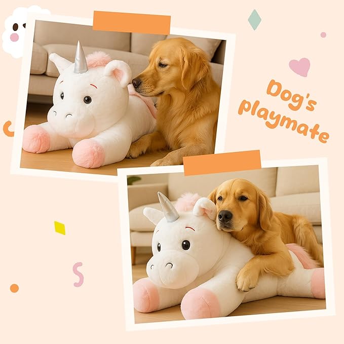 Unicorn Stuffed Animal, Giant 31.5" Stuffed Plush,Large Soft Plush Unicorn Toy Birthday Holiday Party Gifts for Kids Girls