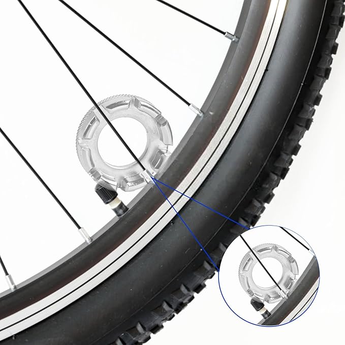 Bicycle Spoke Wrench Tool, Hardened Steel 6-in-1 Spoke Rim Tool for Adjusting and Repairing Bicycle Wheel Tension