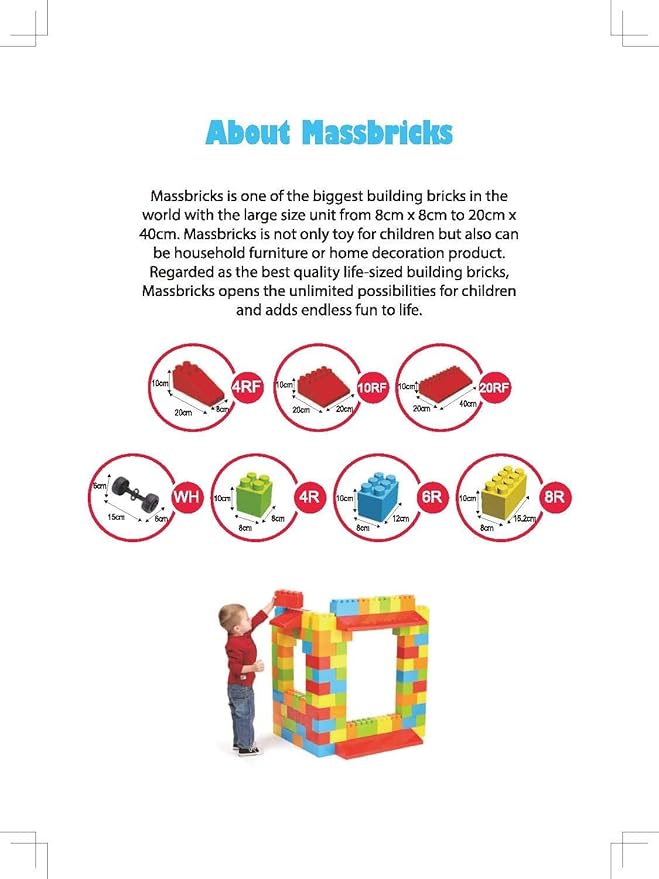 PLATPORTS 86-Piece Jumbo Big Blocks Set – Giant XL Large Building Blocks for Kids Ages 2–8, Durable Plastic Construction Set for Indoor & Outdoor Play