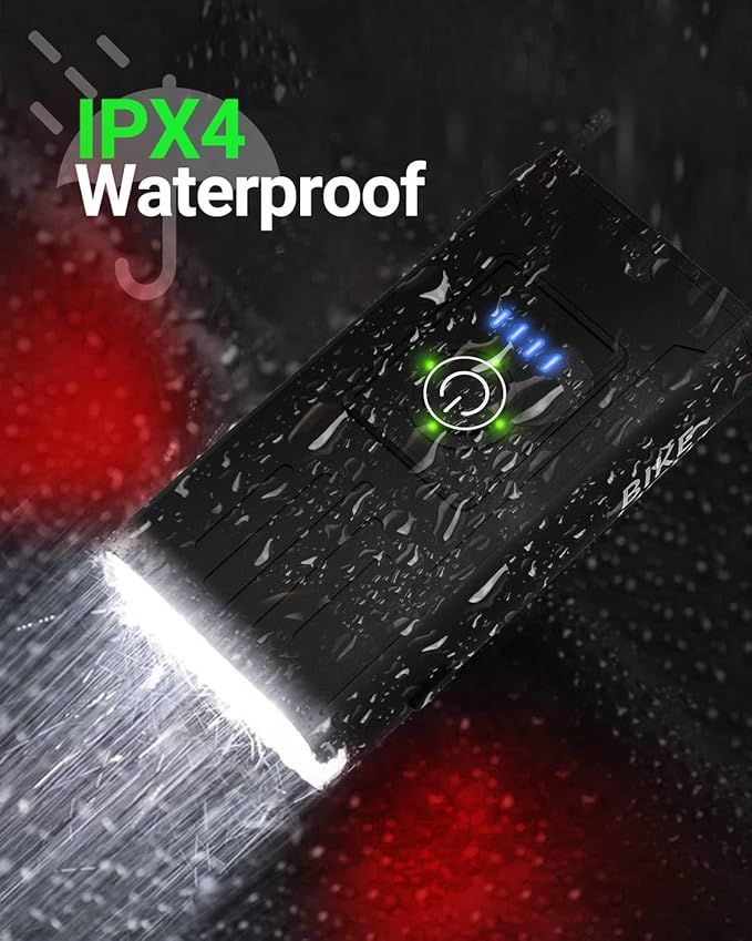 Victoper Bike Light, High Lumens Super Bright Bicycle Lite, 6+4 Modes USB Rechargeable Bike Headlight & Taillight Set, Waterproof Safety Bike Front & Rearlight for Road, Mountain, Night Riding