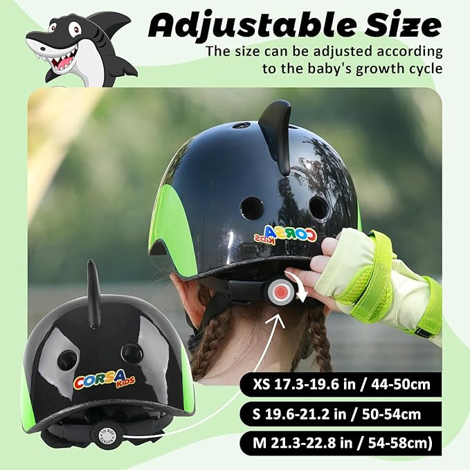 Toddler Kids Bike Helmet, Adjustable and Multi-Sport, 3 Sizes for Ages 1-2-3-5-8-14 Years Child Infant Boys Girls