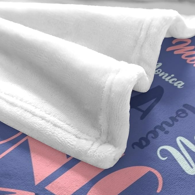 Name Blanket Personalized Blanket for Adult Kids Flannel Customize Throw Blanket Custom (Color 14, 30 x 40 Inches)