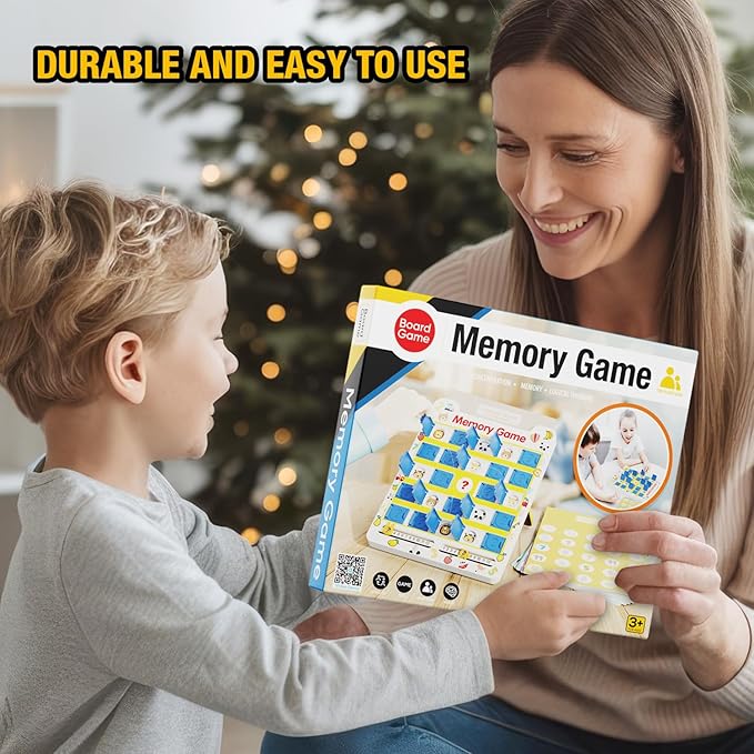 Matching Memory Game for Kids Age 3 4 5 6 7 8 9,Toddler Kids Travel Toys,Board Game,Road Trip Essentials for Toddler Boys Girls,Christmas Birthday Gifts Stocking Stuffers for Kid