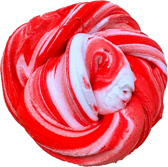 COMPOUND KINGS - Fluffy Cloudz Slime Jar (Peppermint Candy Cane)