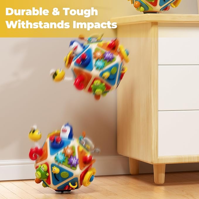 20-in-1 Toddler Busy Board Activity Cube Toys, Montessori Toy for 1 2 Year Old Boys Girls Kids, Early Educational Active Toy for Toddler 1-3, Christmas Toys Gifts for 1 2 Year Old Boy Girl