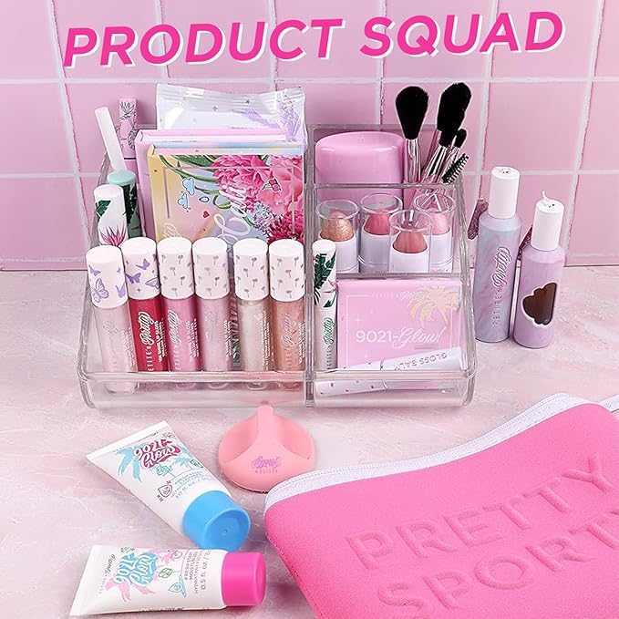 Petite 'n Pretty Makeup Set for Kids (Go for the Bronze) - Makeup for Tweens & Teens - Feathered Volumizing Mascara, Multi Stick for Eyes & Cheeks, Lip Balm, Made in the USA