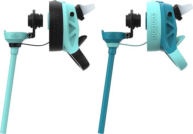 Contigo Aubrey Leak-Proof Spill-Proof Water Bottle 20oz. 2 Pack Jade/Licorice & Juniper/Jade