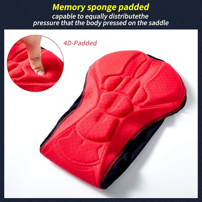 XGC Men's Cycling Underwear Shorts with High-Density High-Elasticity and Highly Breathable 4D Gel Padded