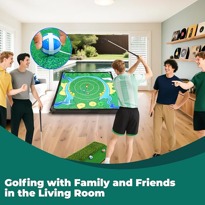 Chipping Golf Game Set, Backyard Golf Game, Equipped with Adjustable Clubs, Balls x 40; The Original Portable Golf Game for Chipping Practice for Family Golfers