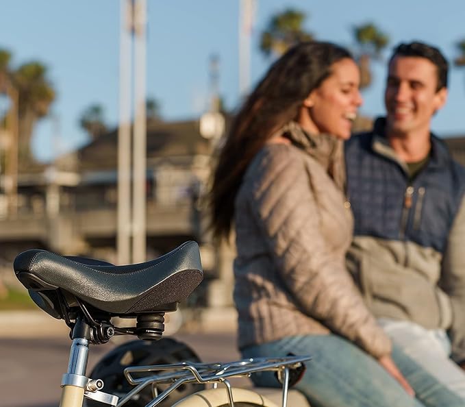 X WING New-Age Noseless Bike Seat Cushion for Men & Women - Extra Padding & Wide - Suitable for City, Electric, Stationary Bikes - Compatible with Peloton Bikes – Wide Winged Bike Seat with Cushion